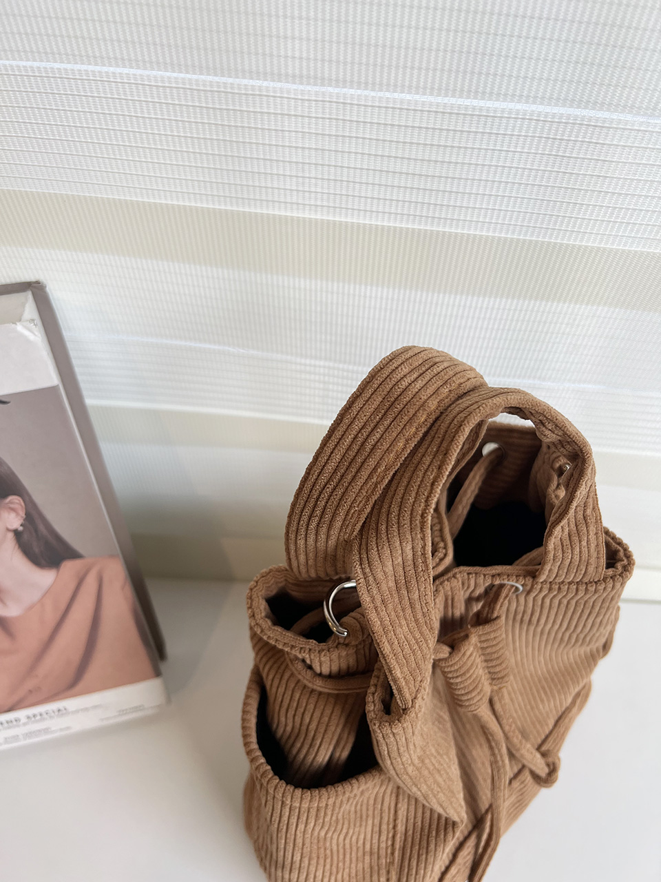 Corduroy Mini Bucket Bag, Bucket Cloth Eco Bag (6 colors)