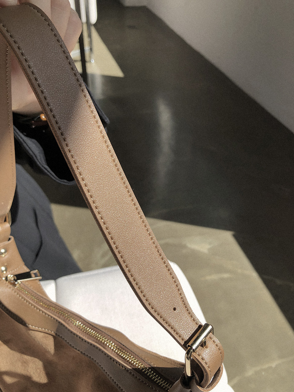 Suede mini shoulder bag