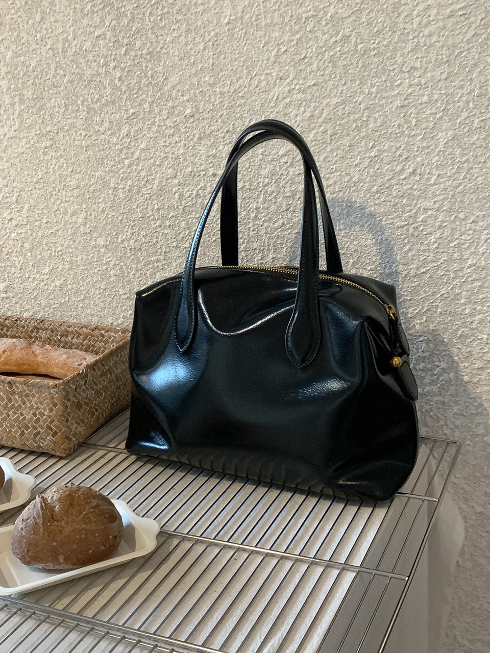 Enamel Square Tote Bag (4 colors)