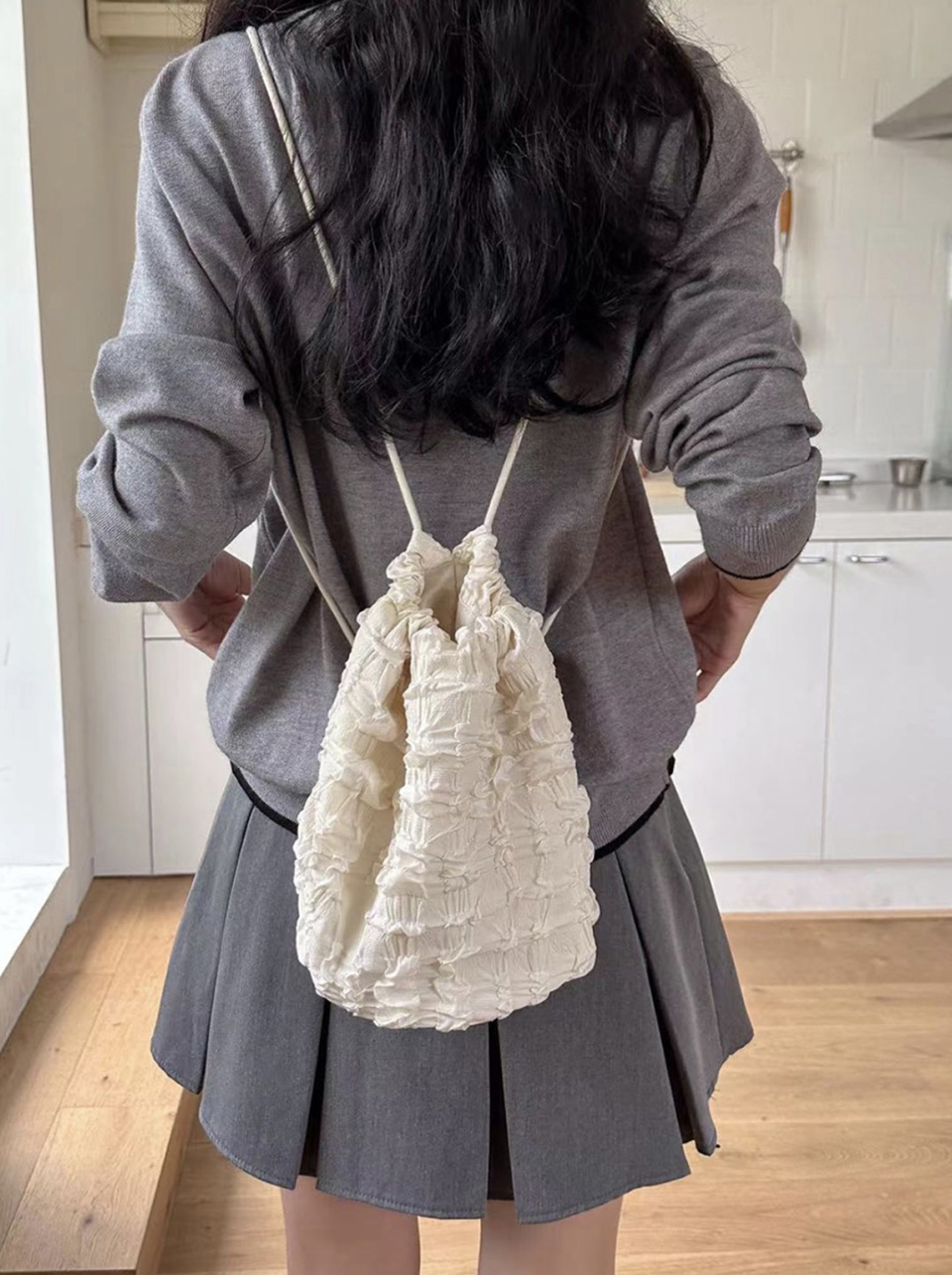 Bubble Lace Quilted Mini Backpack