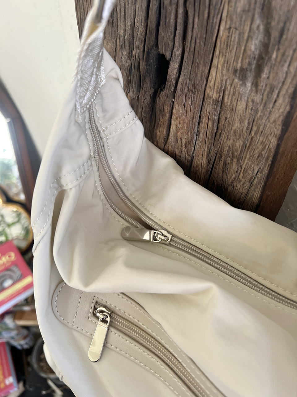 Nylon Zipper Big Cloth Eco Bag (4 colors)