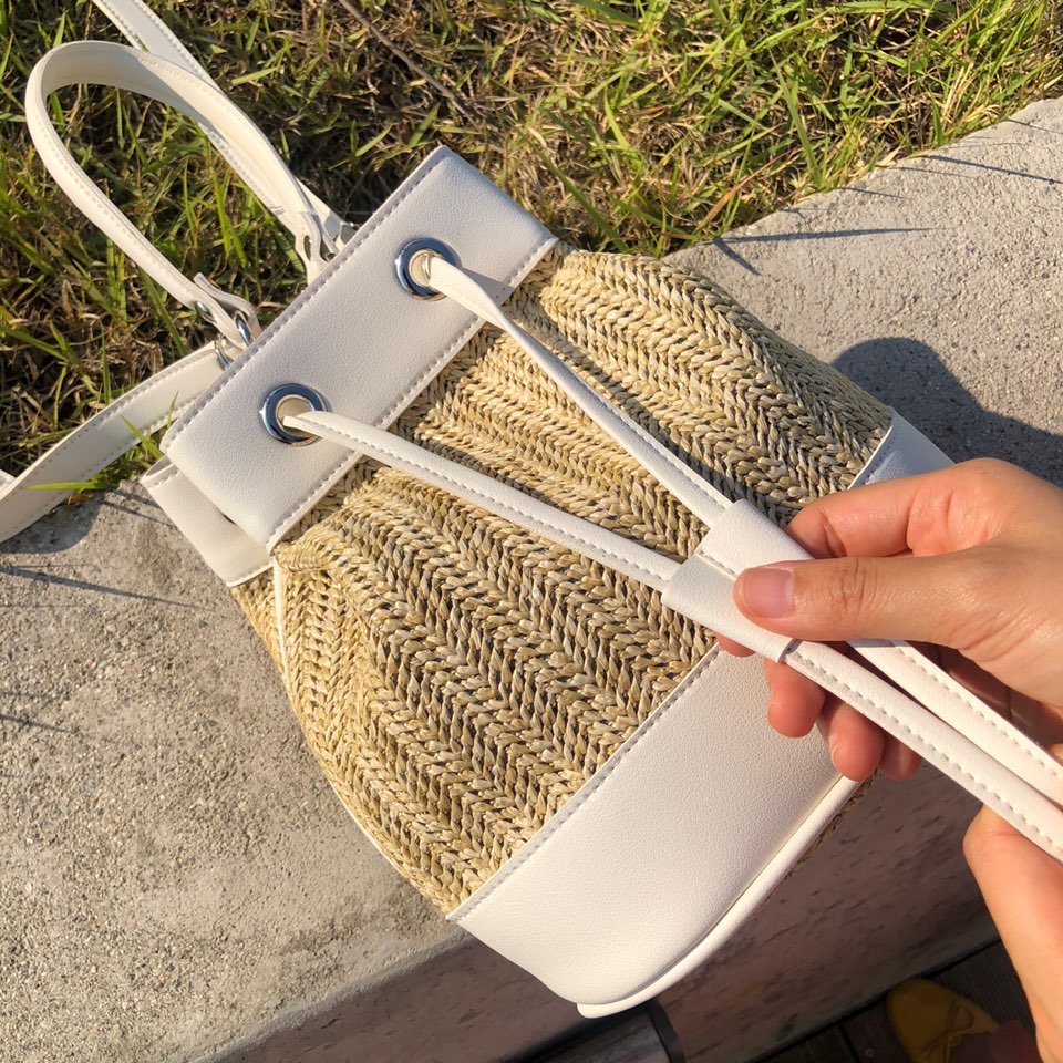 Rattan Mini Bucket Bag / Cross Bucket Bag (3 colors)