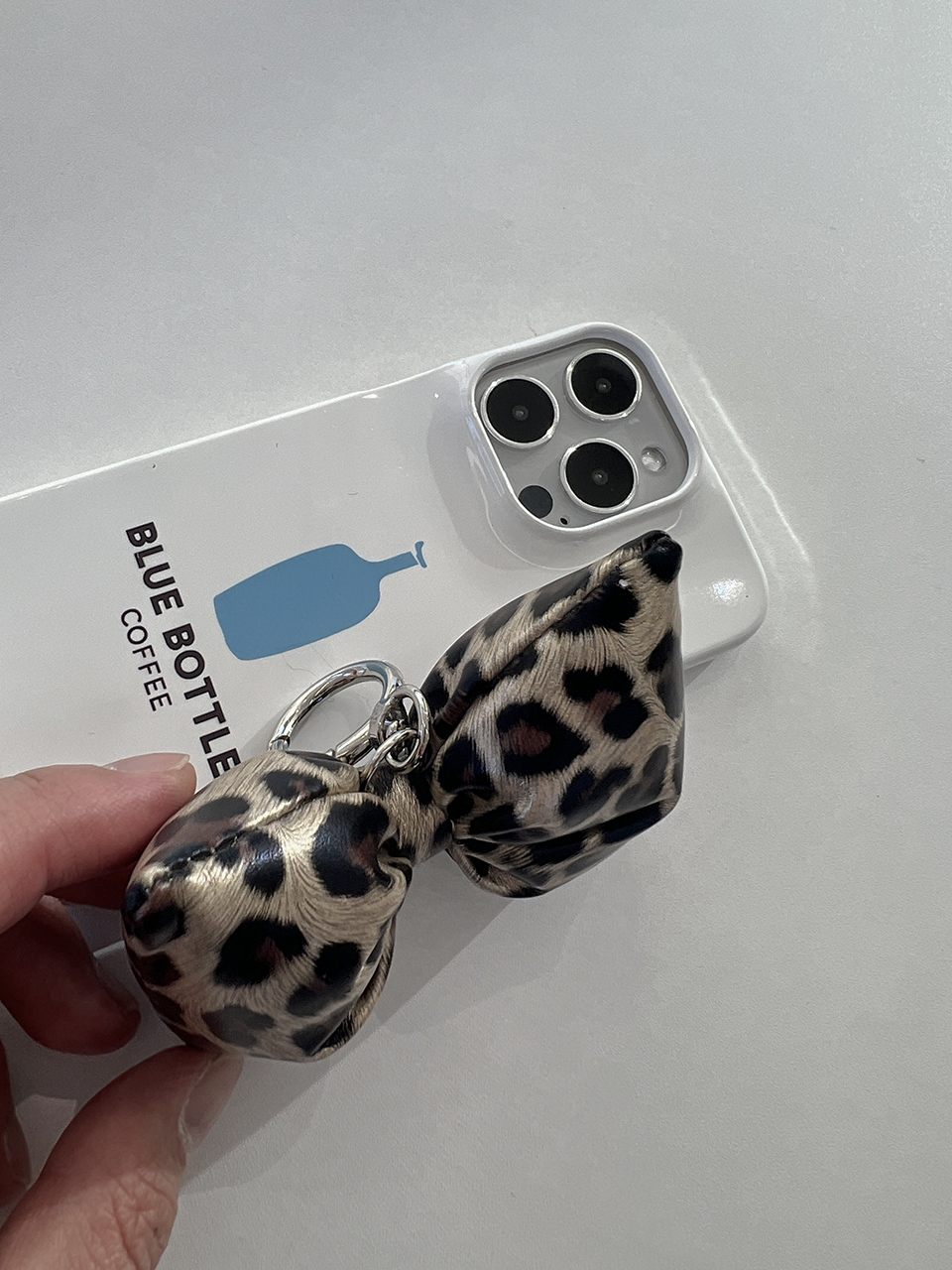 Leopard Ribbon Down Keyring/Charm