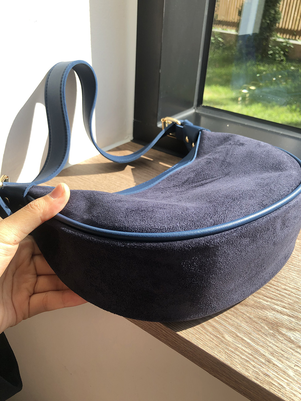 Suede Mini Two-Strap Shoulder Bag