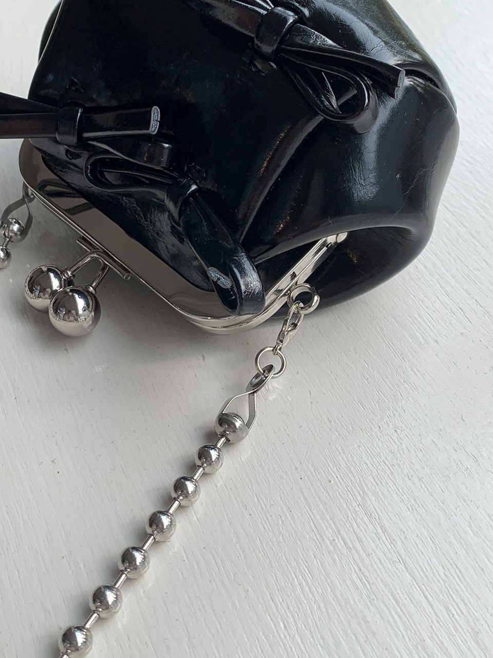 Ribbon 2-Way Chain Mini Crossbody Bag (2 Strap Types)