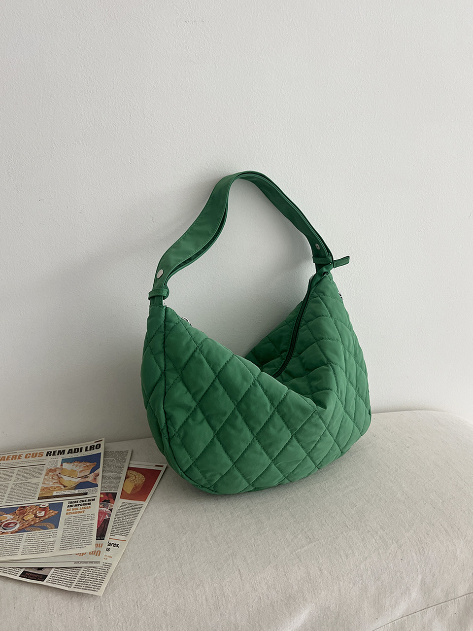 Quilted Down Shoulder Bag (4 colors)