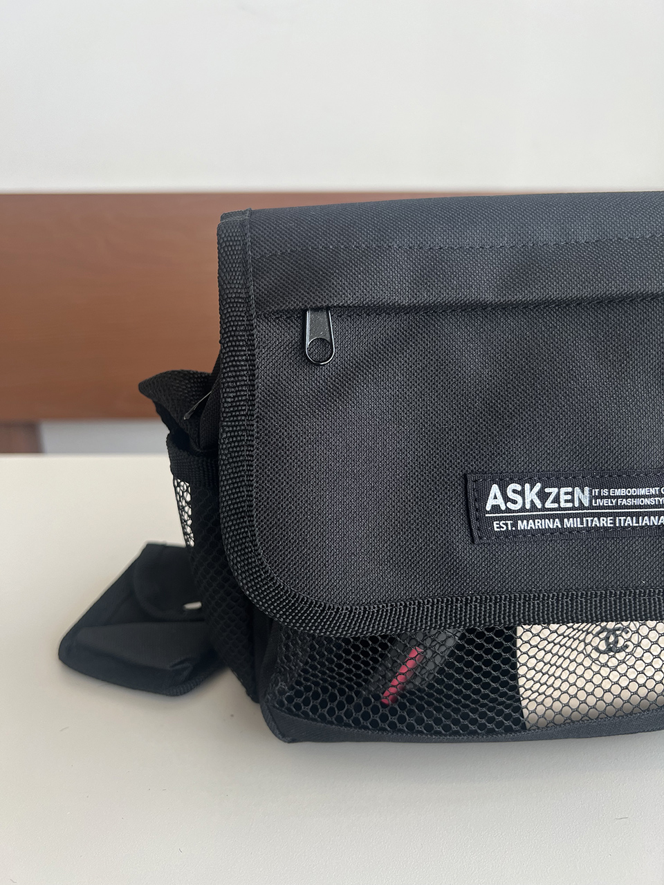 Canvas Zipper Mini Shoulder Bag