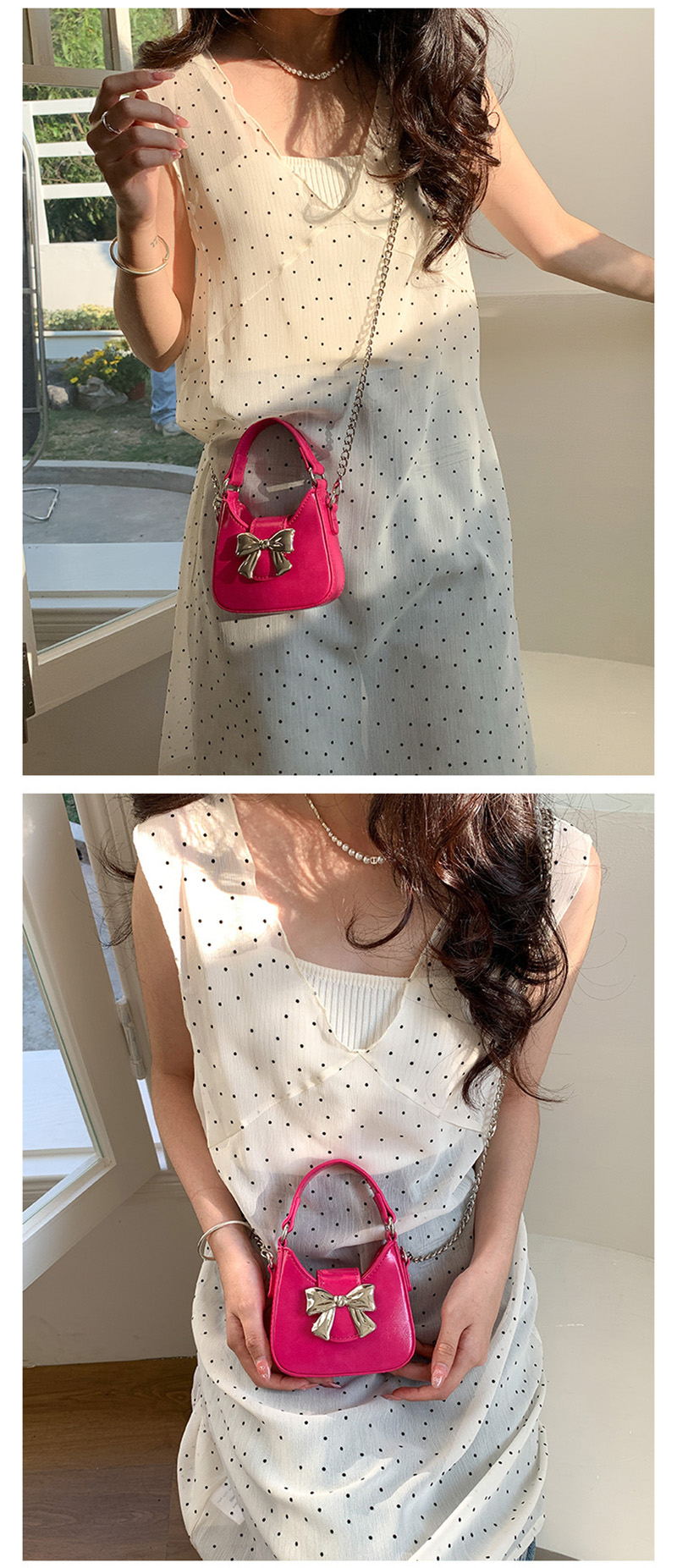 Ribbon Chain Ballet Core Mini Shoulder Bag (5 colors)
