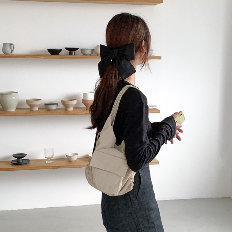 Catherine Pocket Shirring Side String Shoulder Bag