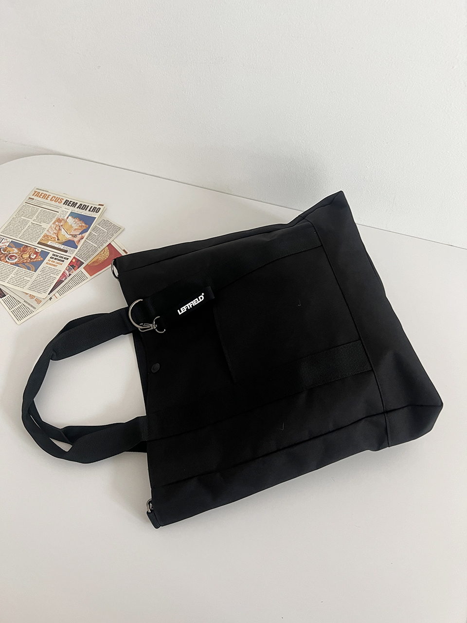 Canvas fabric pocket large cross eco bag