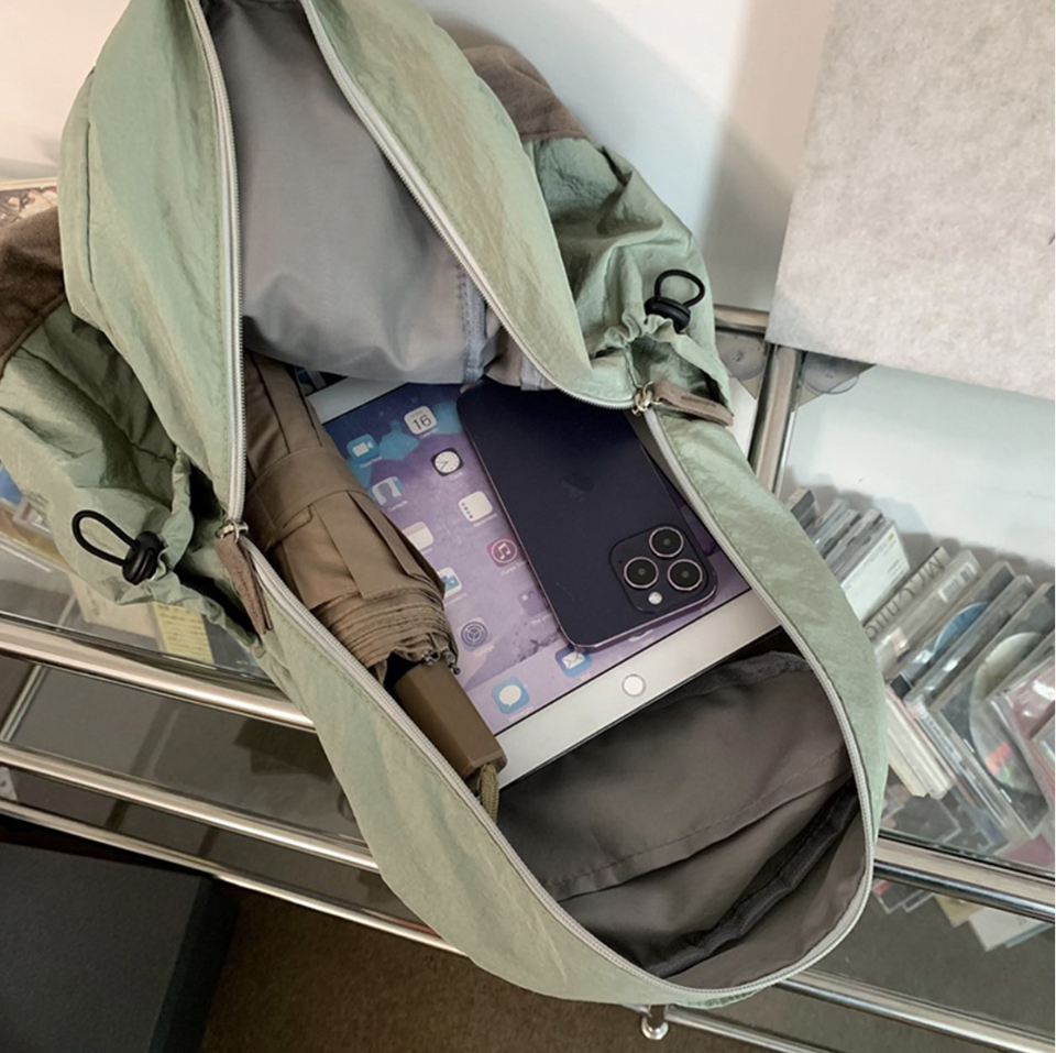 Shooting Embroidered String Pocket Nylon Backpack