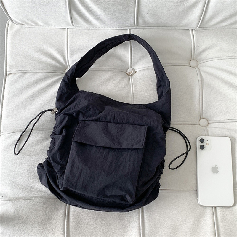Catherine Pocket Shirring Side String Shoulder Bag