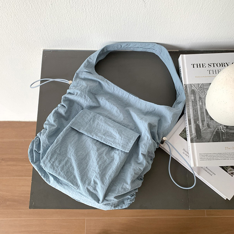 Catherine Pocket Shirring Side String Shoulder Bag