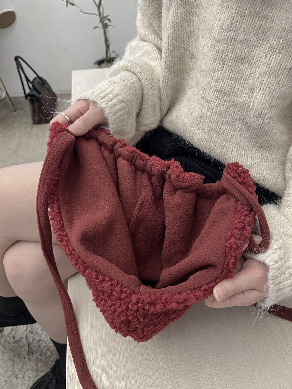 Fleece-lined balaclava/earmuffs