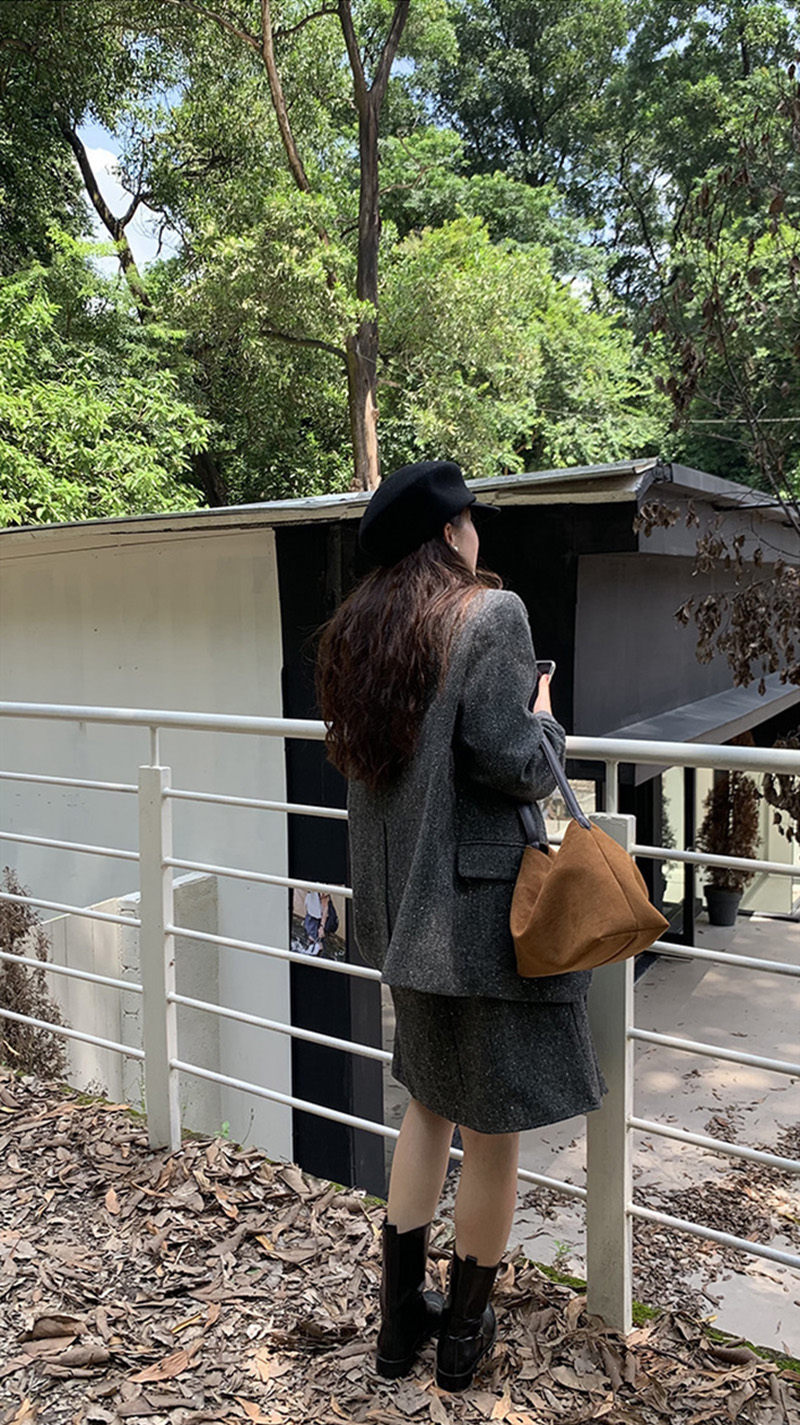Suede bag