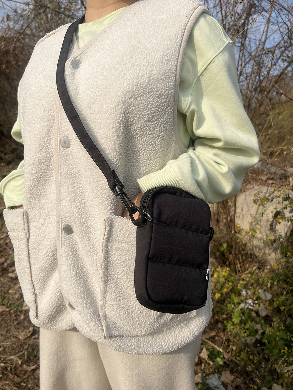 Smooth Quilted Square Mini Bag