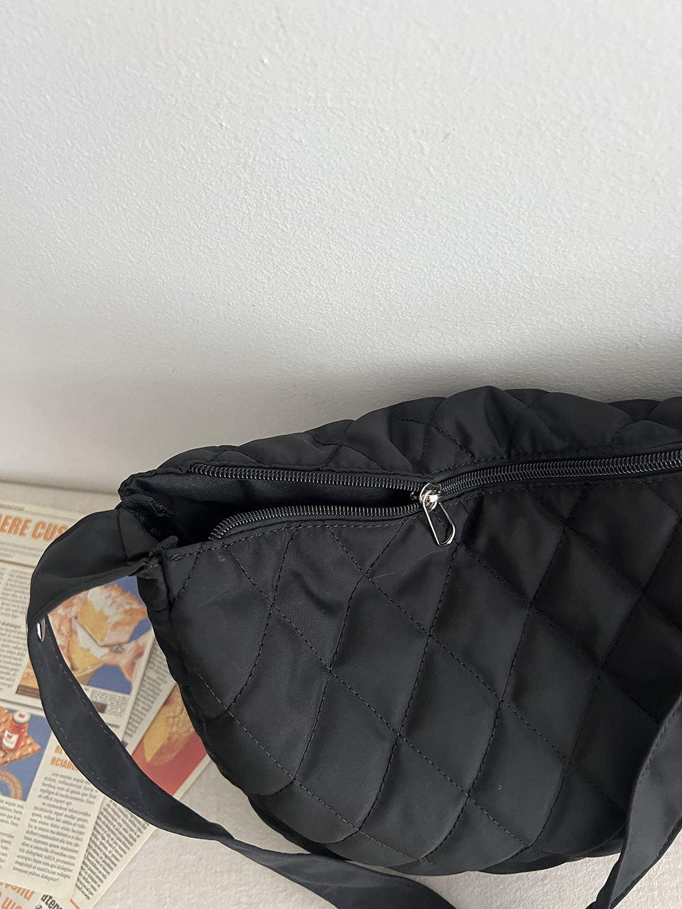 Quilted Down Shoulder Bag (4 colors)