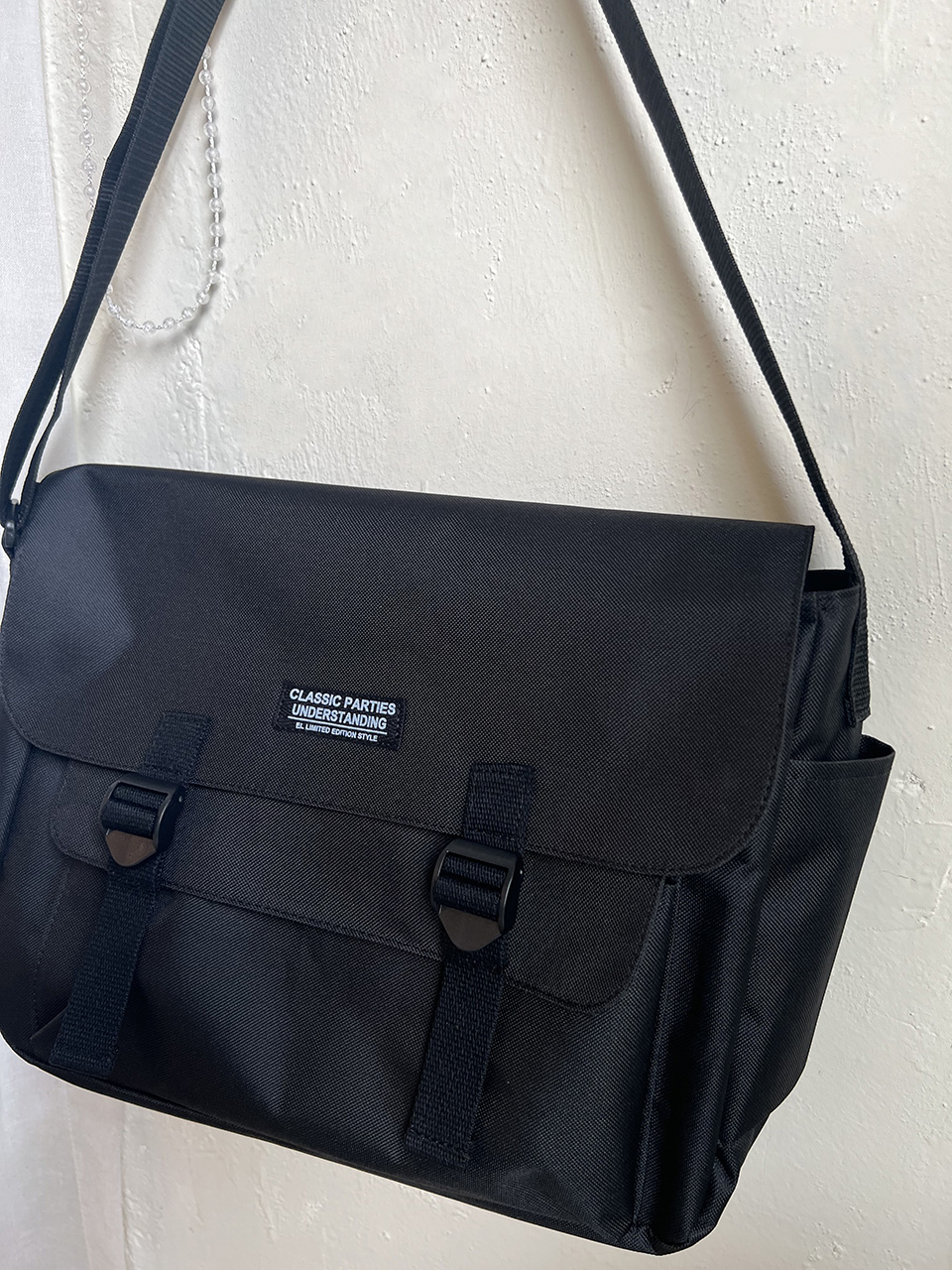 Canvas Classic Zipper Big Cross Messenger Eco Bag (2 colors)