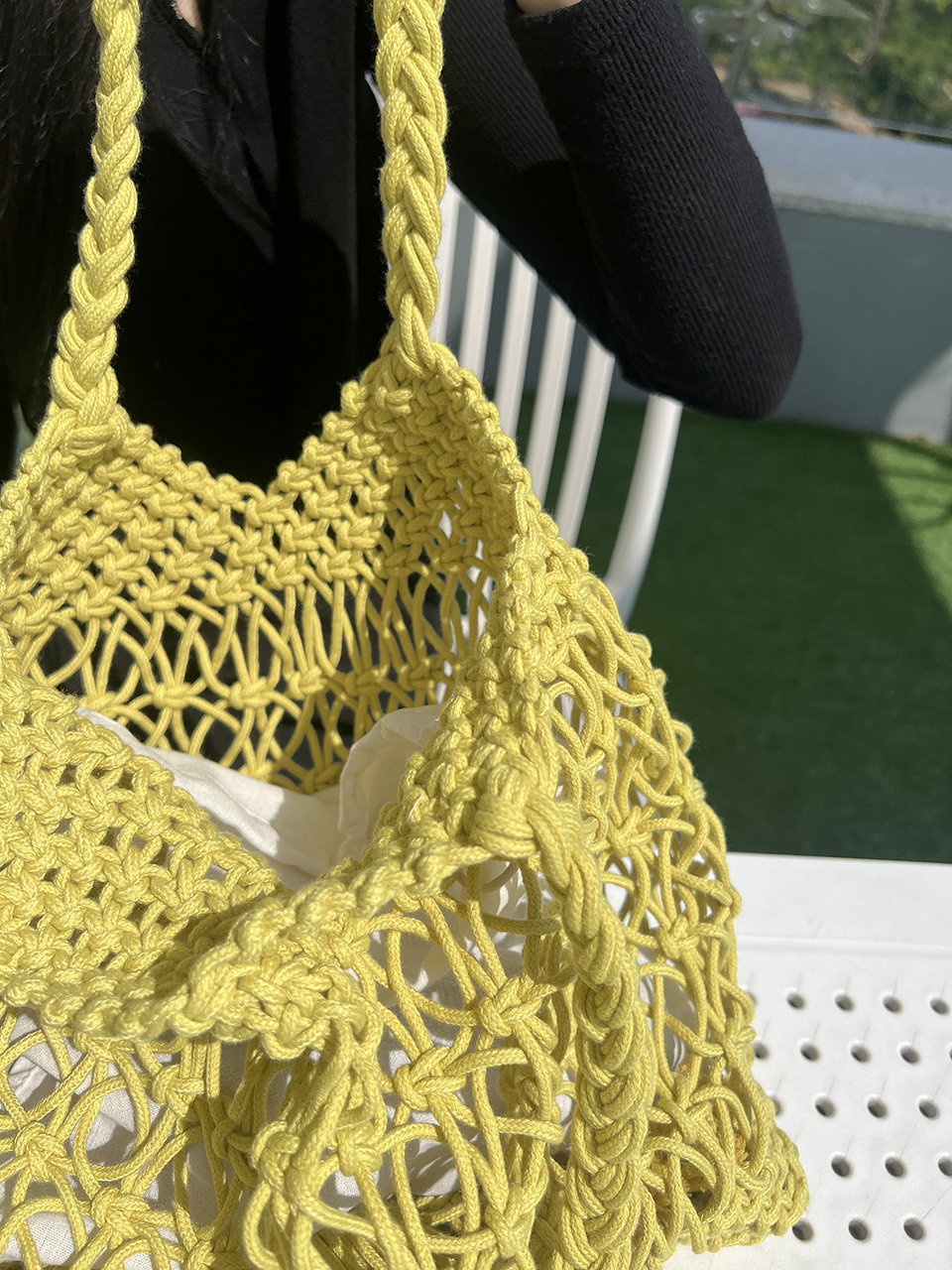 Knitted mesh shoulder bag (5 colors)