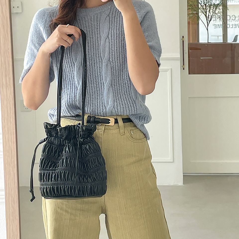 Lauren Fritz Shirring Shoulder Bag