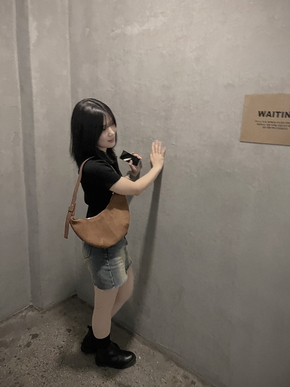 Suede Round Tote Bag/Shoulder Bag