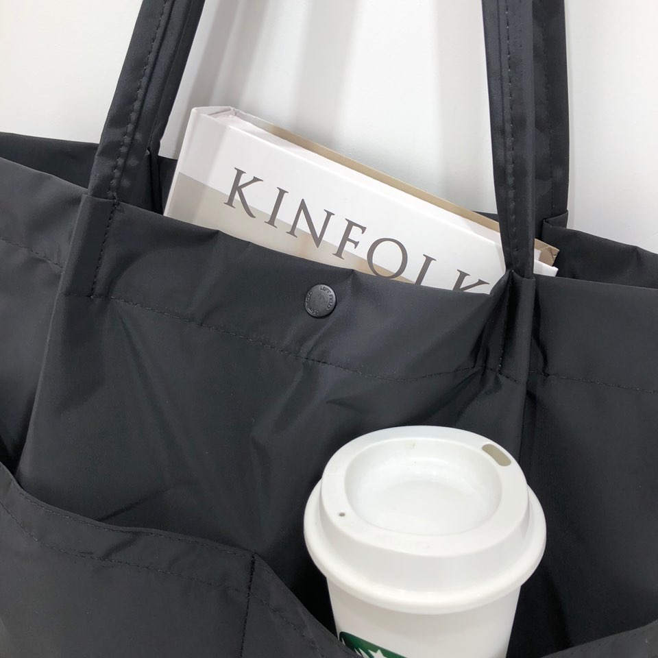 [Waterproof] Twill Two-Pocket Shopper Bag