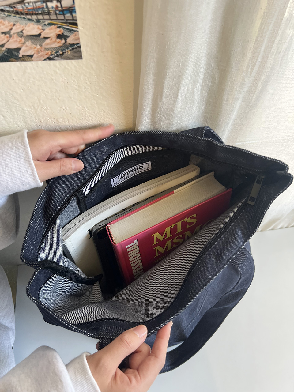 Denim Pocket Oversized Eco Bag
