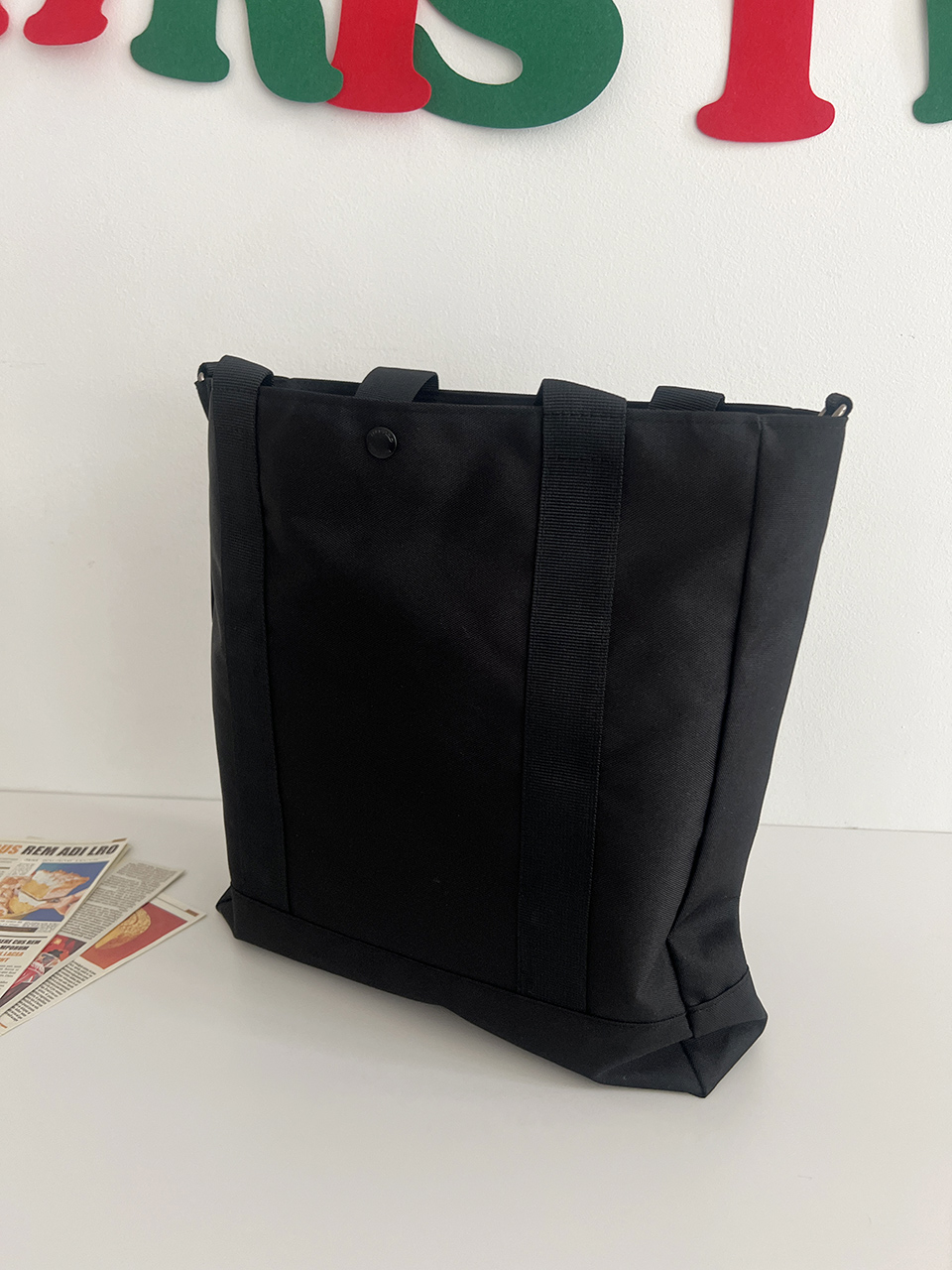 Canvas fabric pocket large cross eco bag