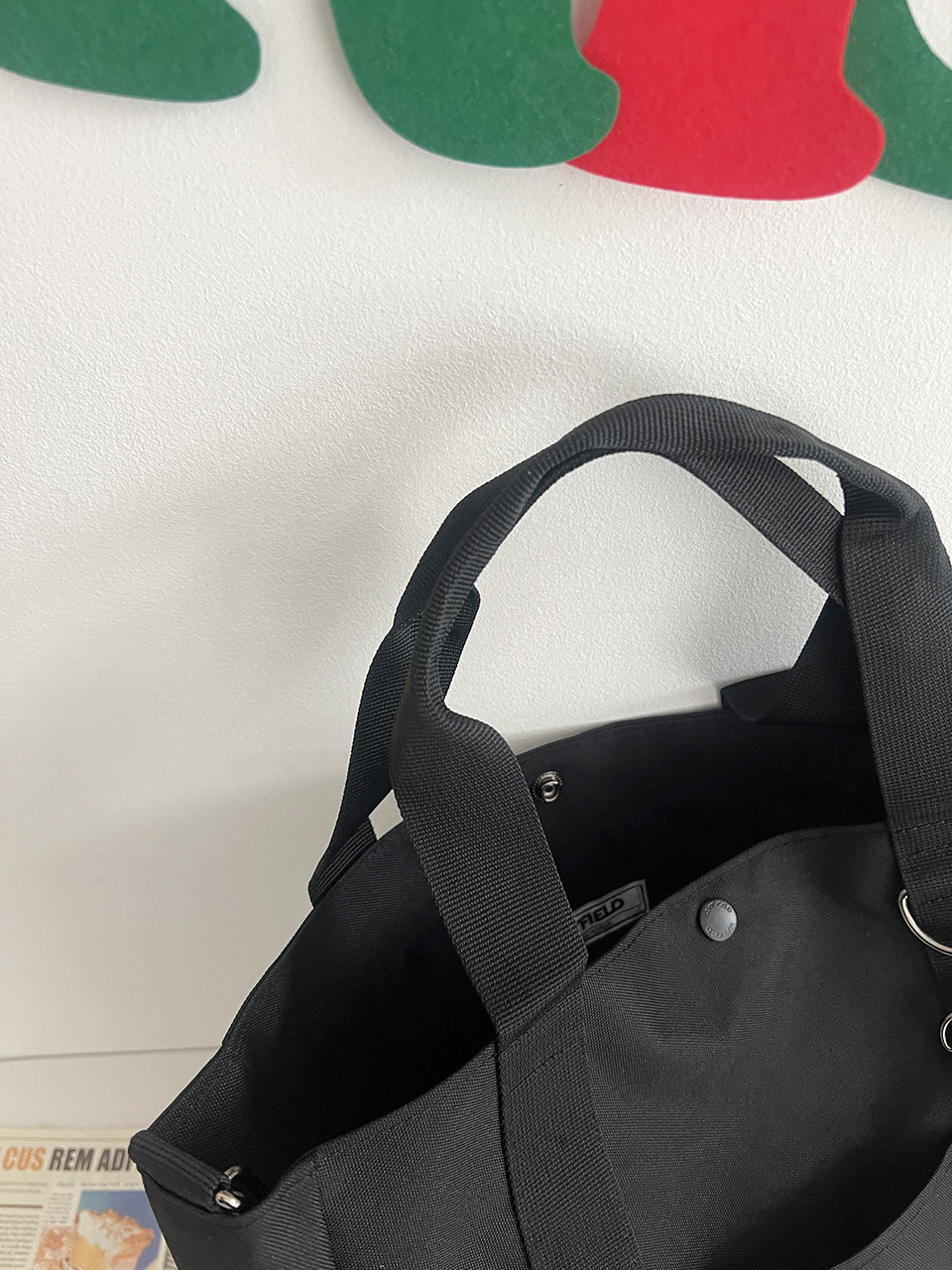Canvas fabric pocket large cross eco bag