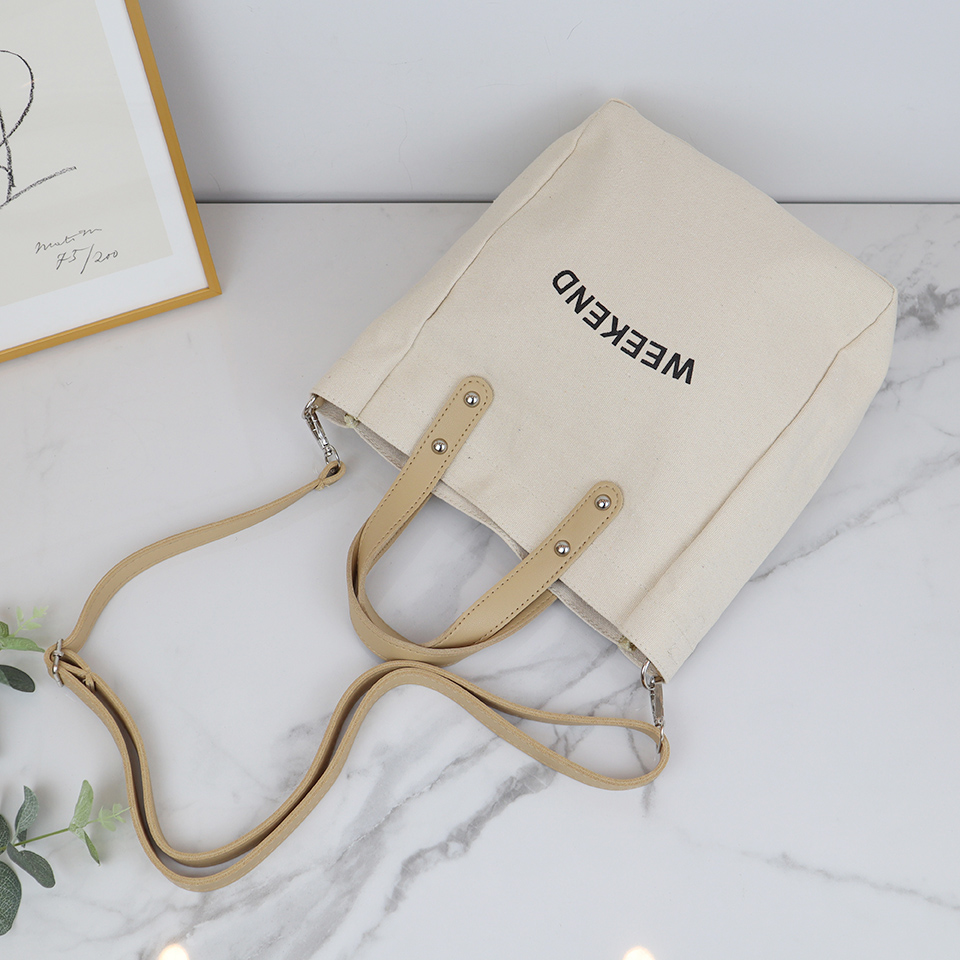 Canvas Lettering 2-Way Bag