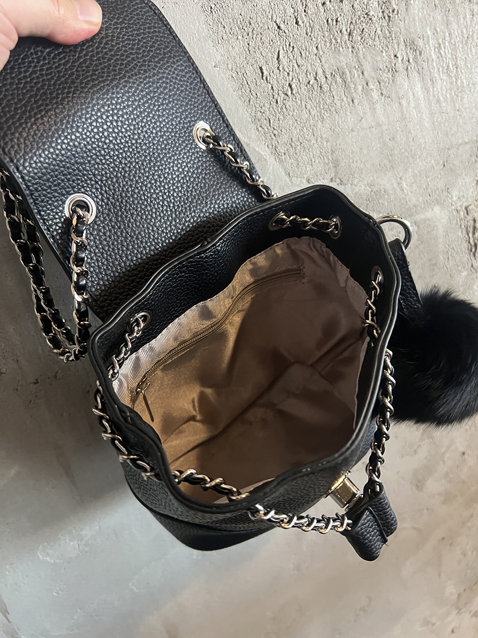 [Fur Keychain Included] Boel Mini Chain Shoulder Bag