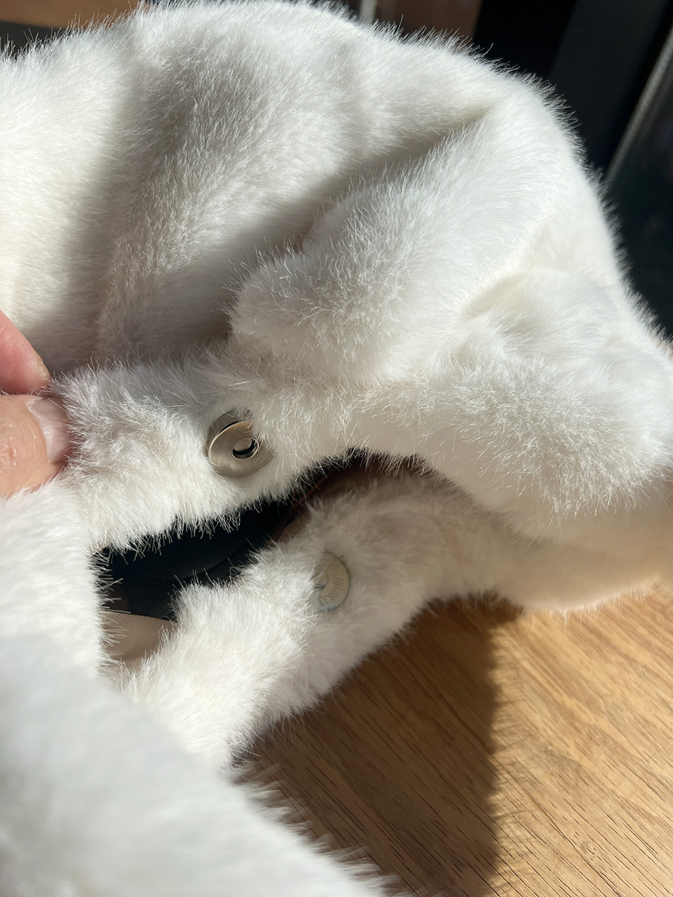 Eldon Shirred Fur Tote Bag