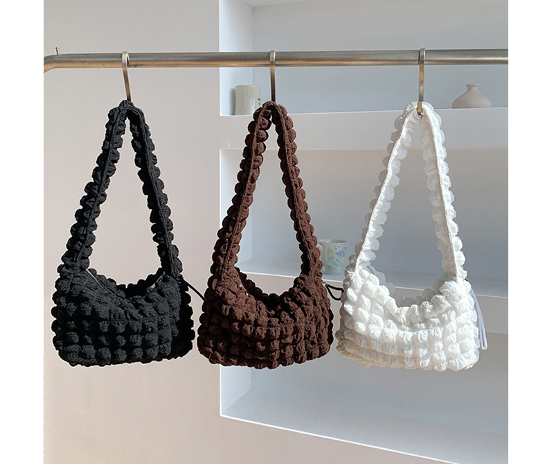Bubble Shirring Quilted Mini Shoulder Bag