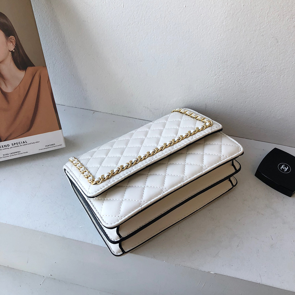 Quilted Square Chain Bag