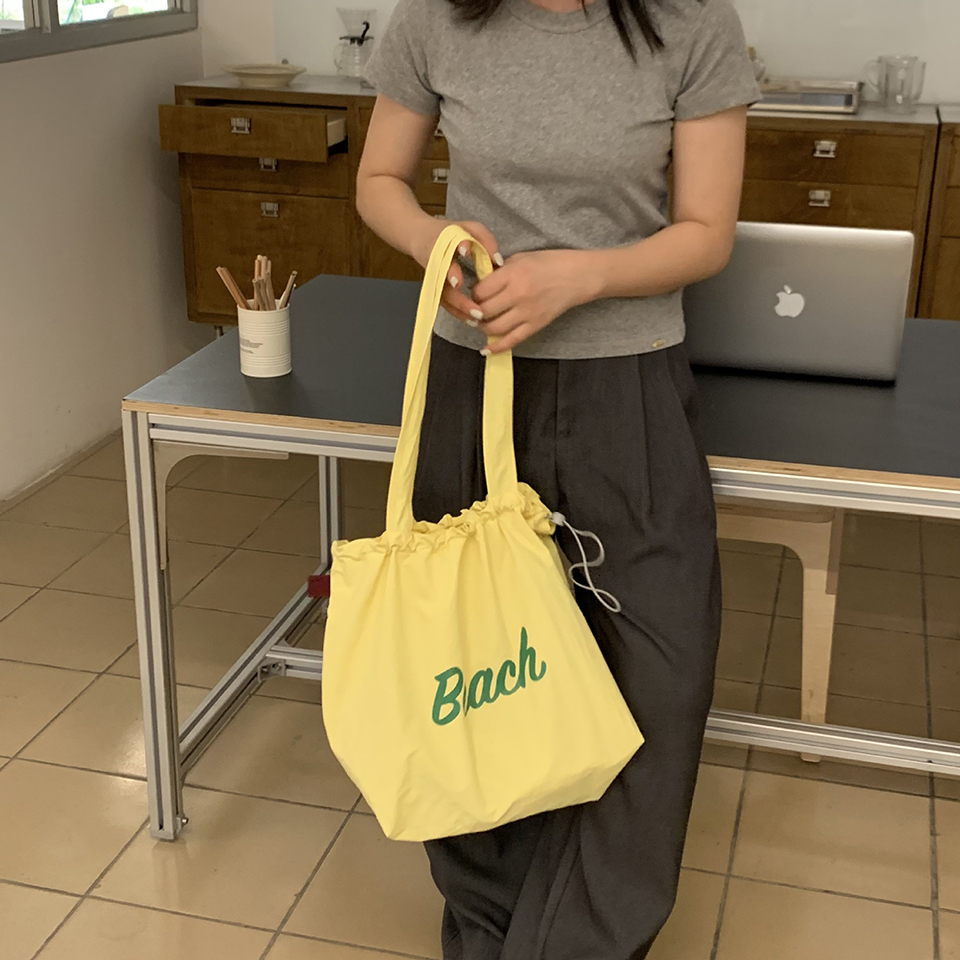 [Nylon] Lettering String Eco Bag (5 colors)