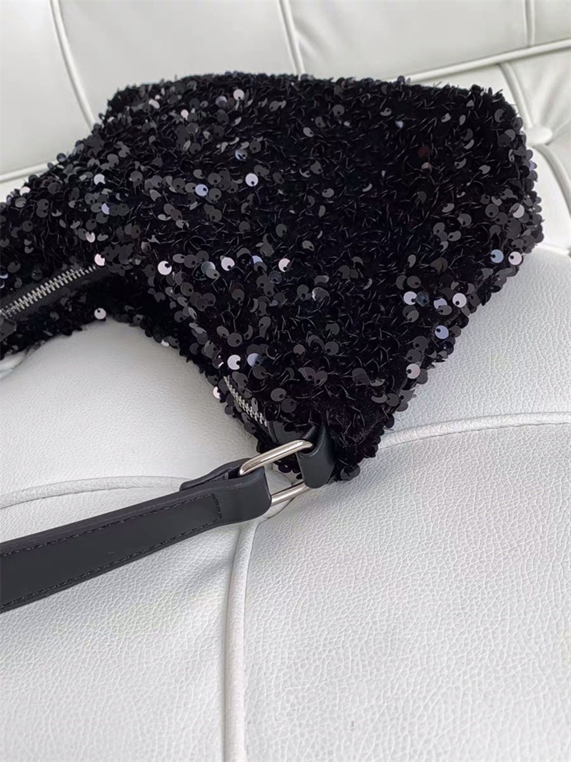 Sequin Zipper Mini Shoulder Bag (3 colors)