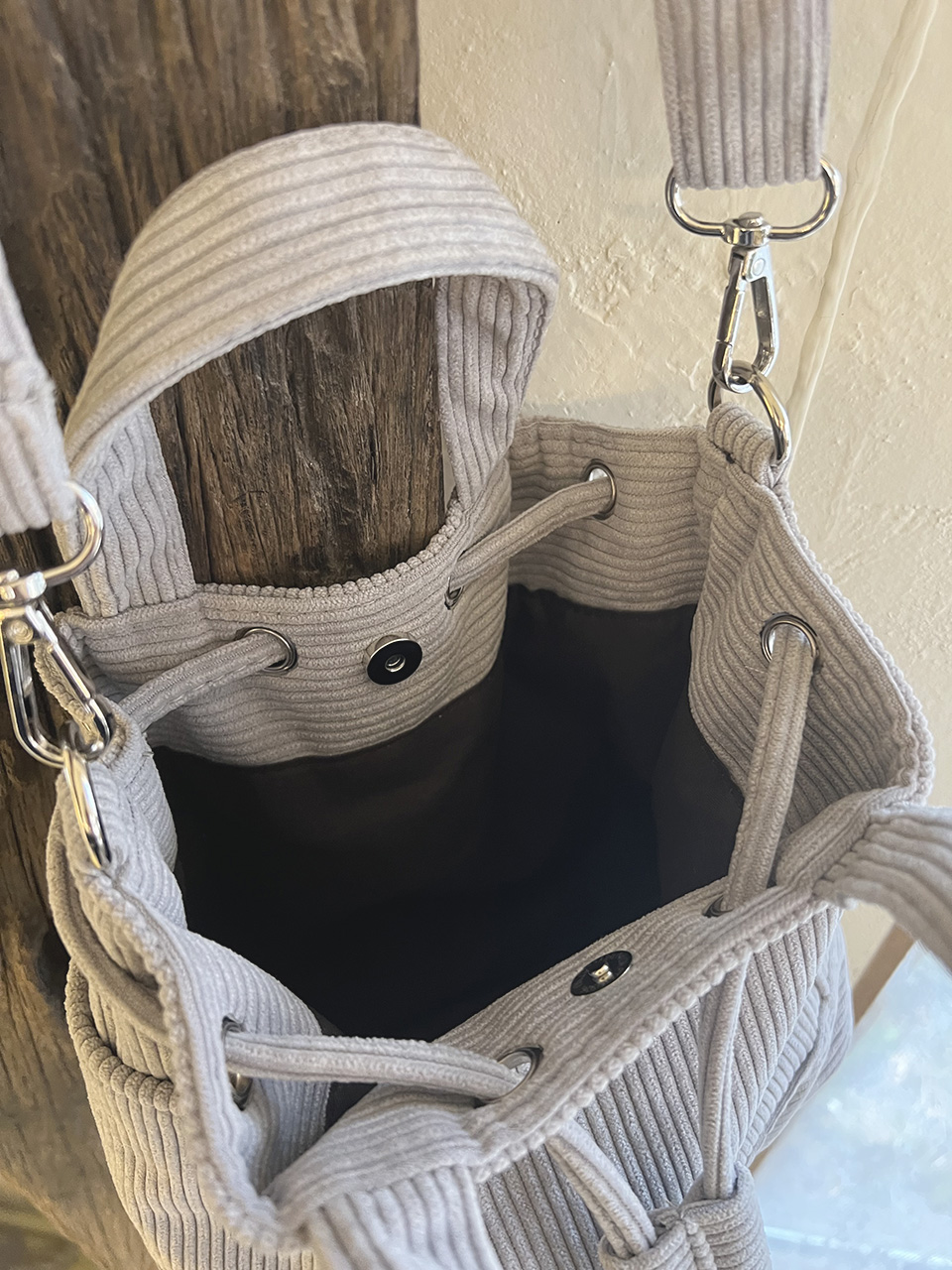 Corduroy Mini Bucket Bag, Bucket Cloth Eco Bag (6 colors)