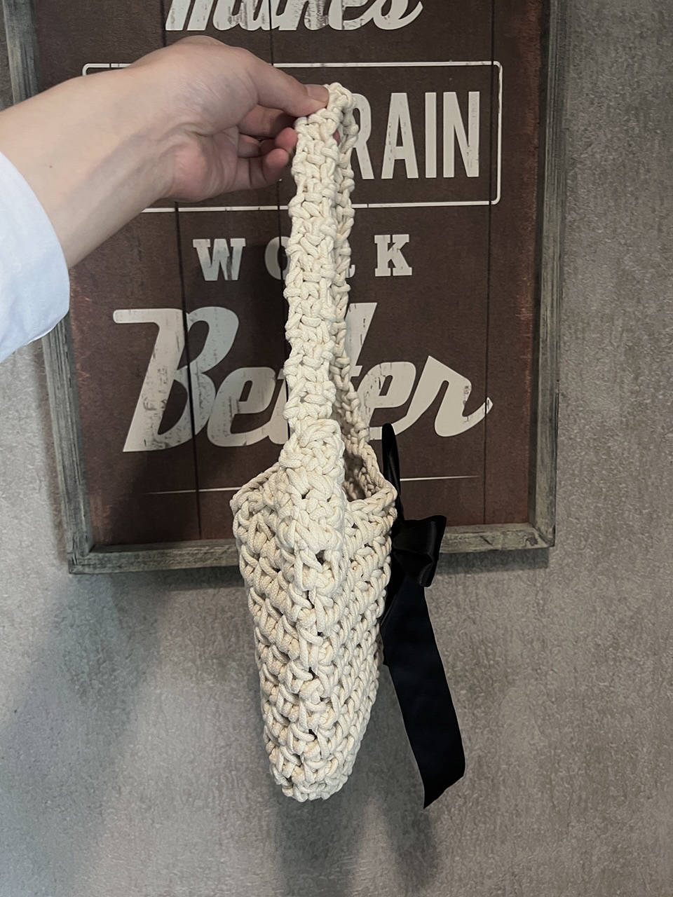 Ribbon Ballet Core Knit Tote Bag (5 colors)