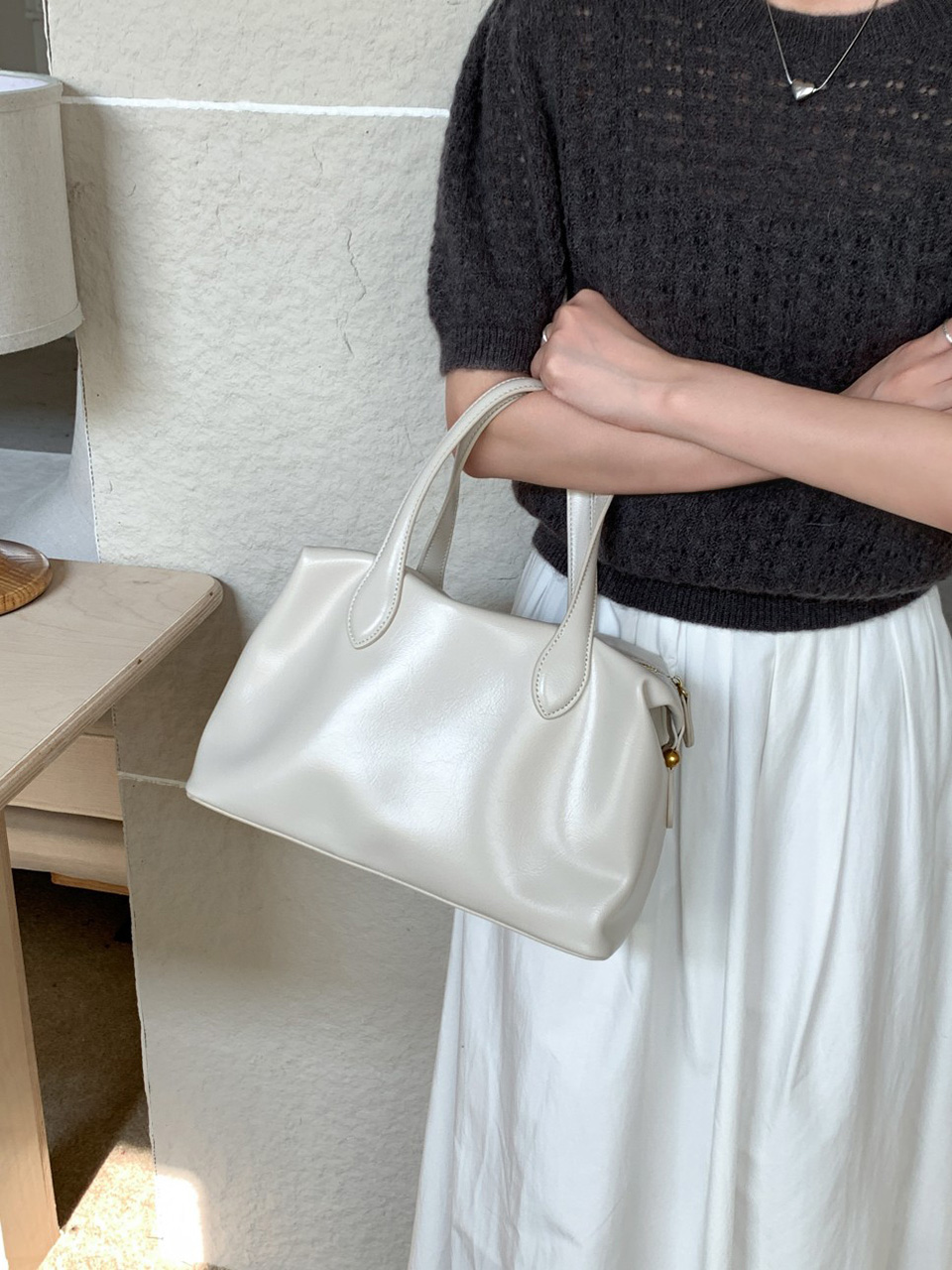 Enamel Square Tote Bag (4 colors)