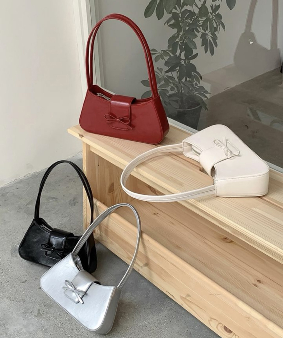 Ballet Core Ribbon Baguette Shoulder Bag