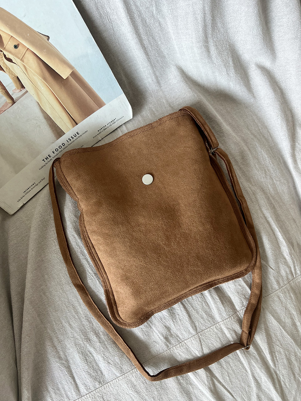 Fluffy fur suede mini bag