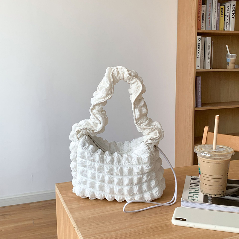 Bubble Shirring Quilted Mini Shoulder Bag