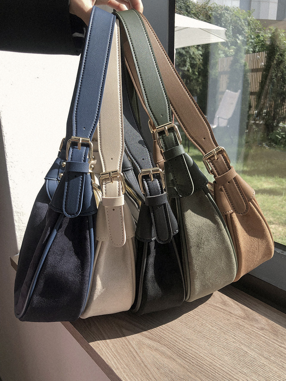 Suede mini shoulder bag