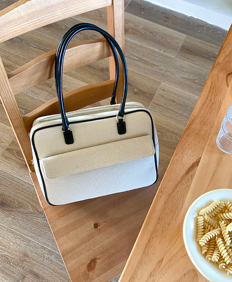 Jacquard leather tote bag/shoulder bag