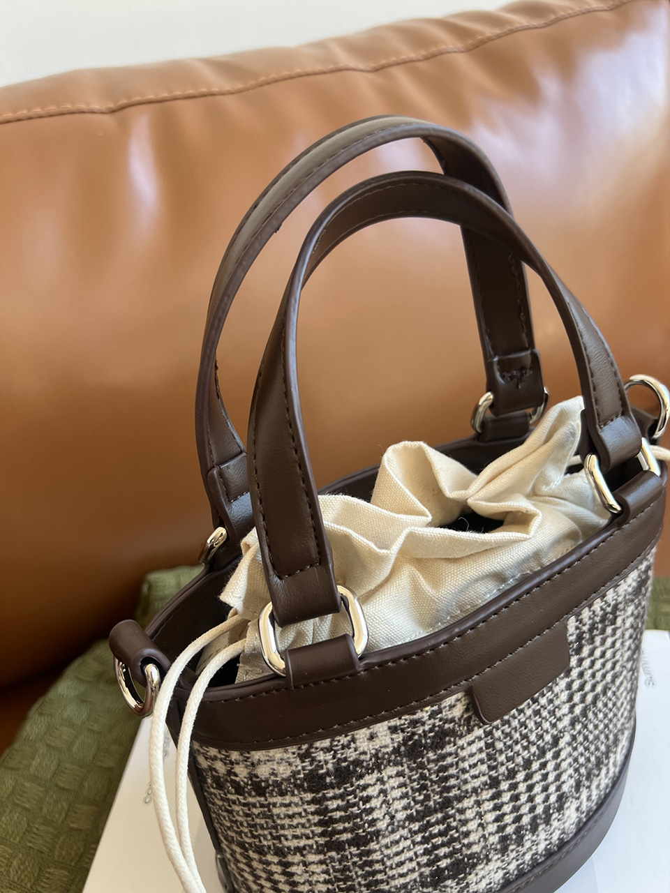 Ofen Classic Check Mini Bucket Bag