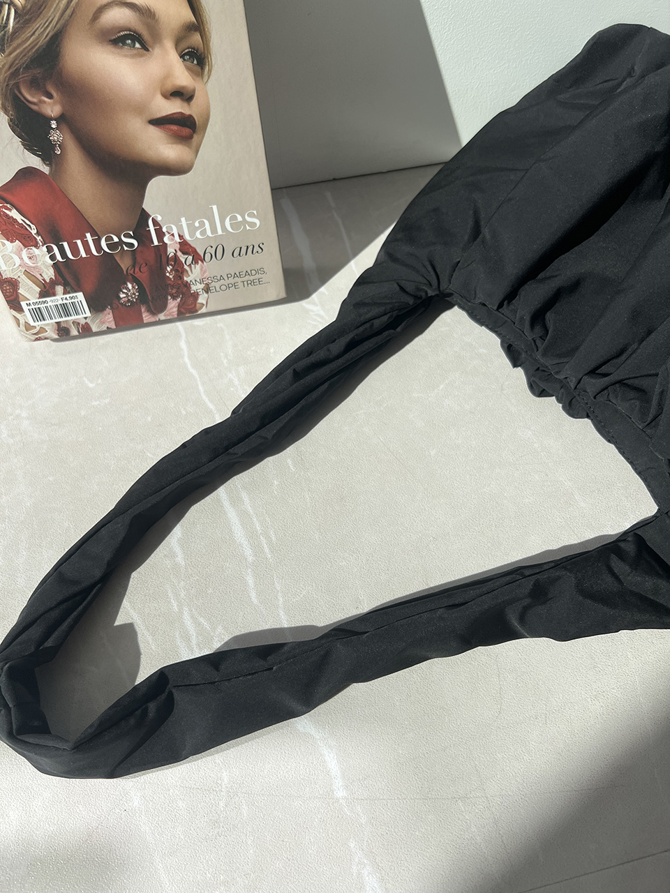 Shirring Daily Nylon Shoulder Bag