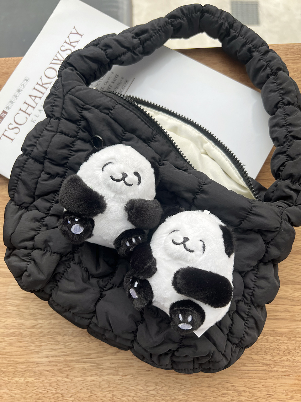 Cute Panda Plush Keychain Bag Charm