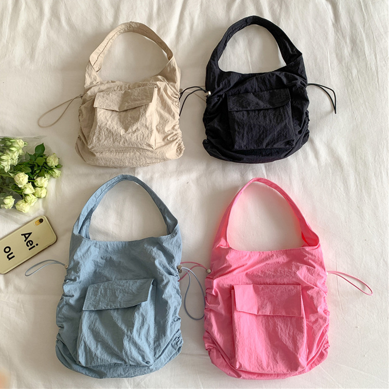 Catherine Pocket Shirring Side String Shoulder Bag