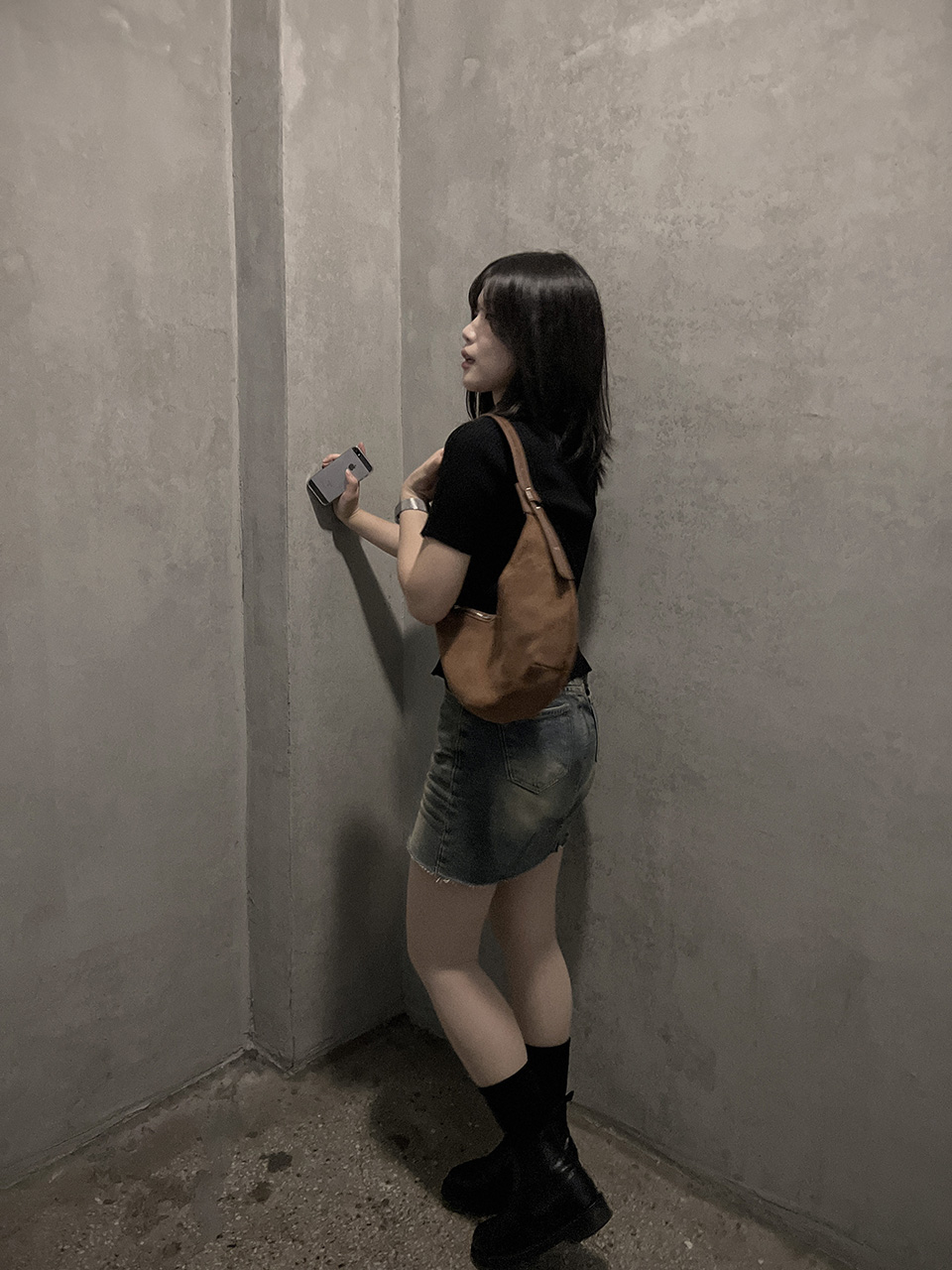 Suede Round Tote Bag/Shoulder Bag