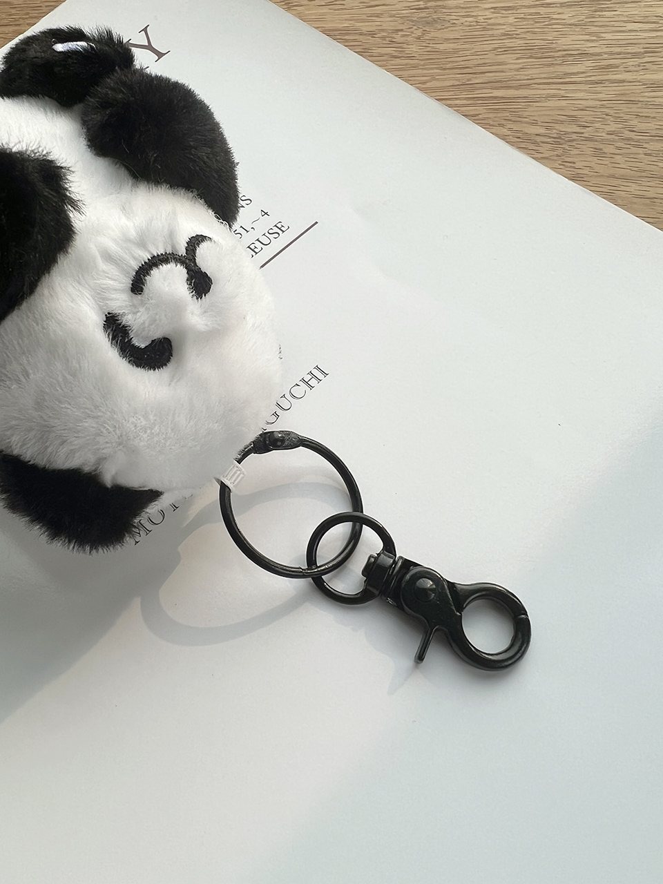 Cute Panda Plush Keychain Bag Charm